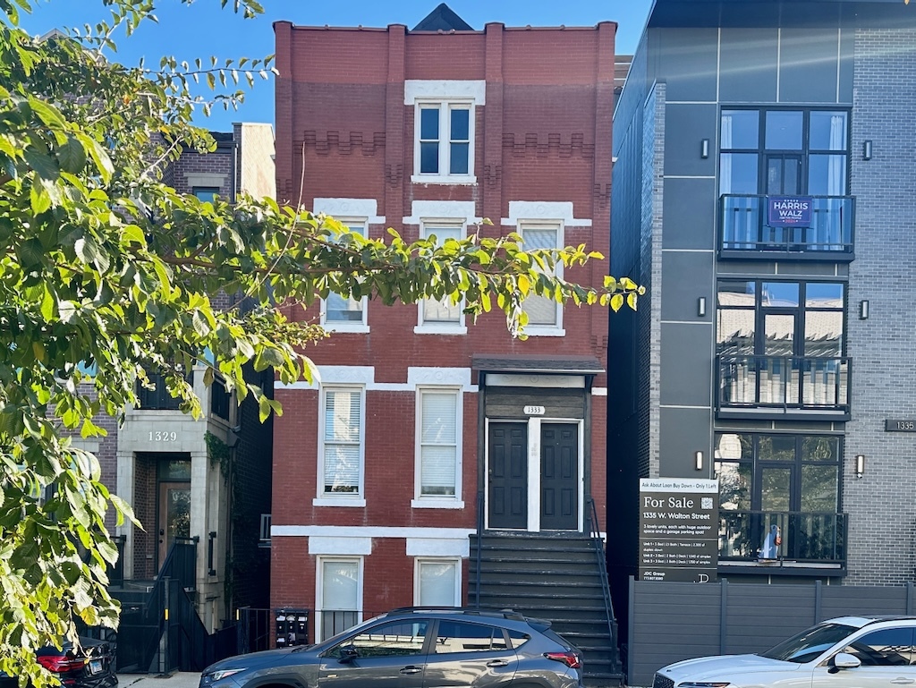 a front view of a multi story residential apartment building