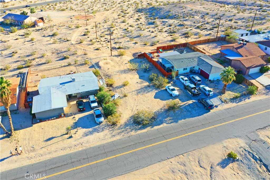 an aerial view of a houses