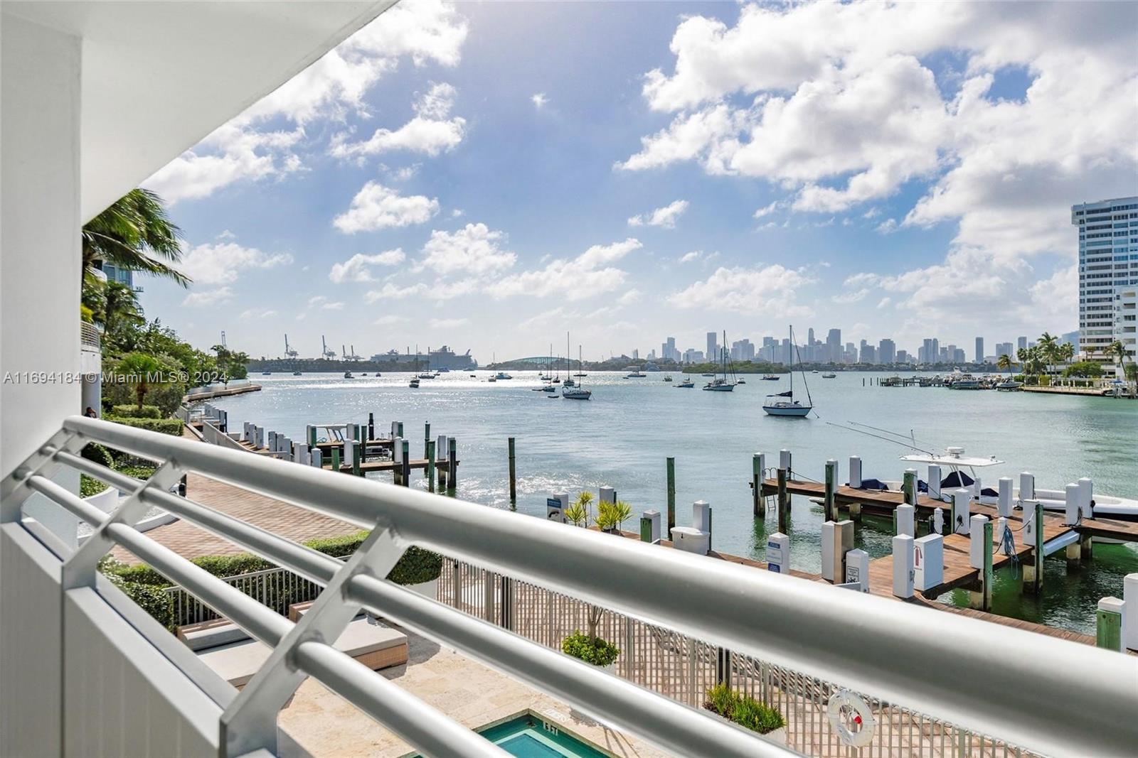 a balcony with city view