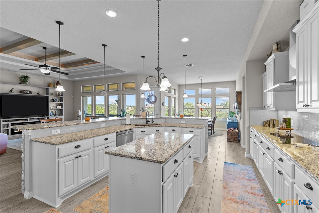 a kitchen with counter top space and a sink