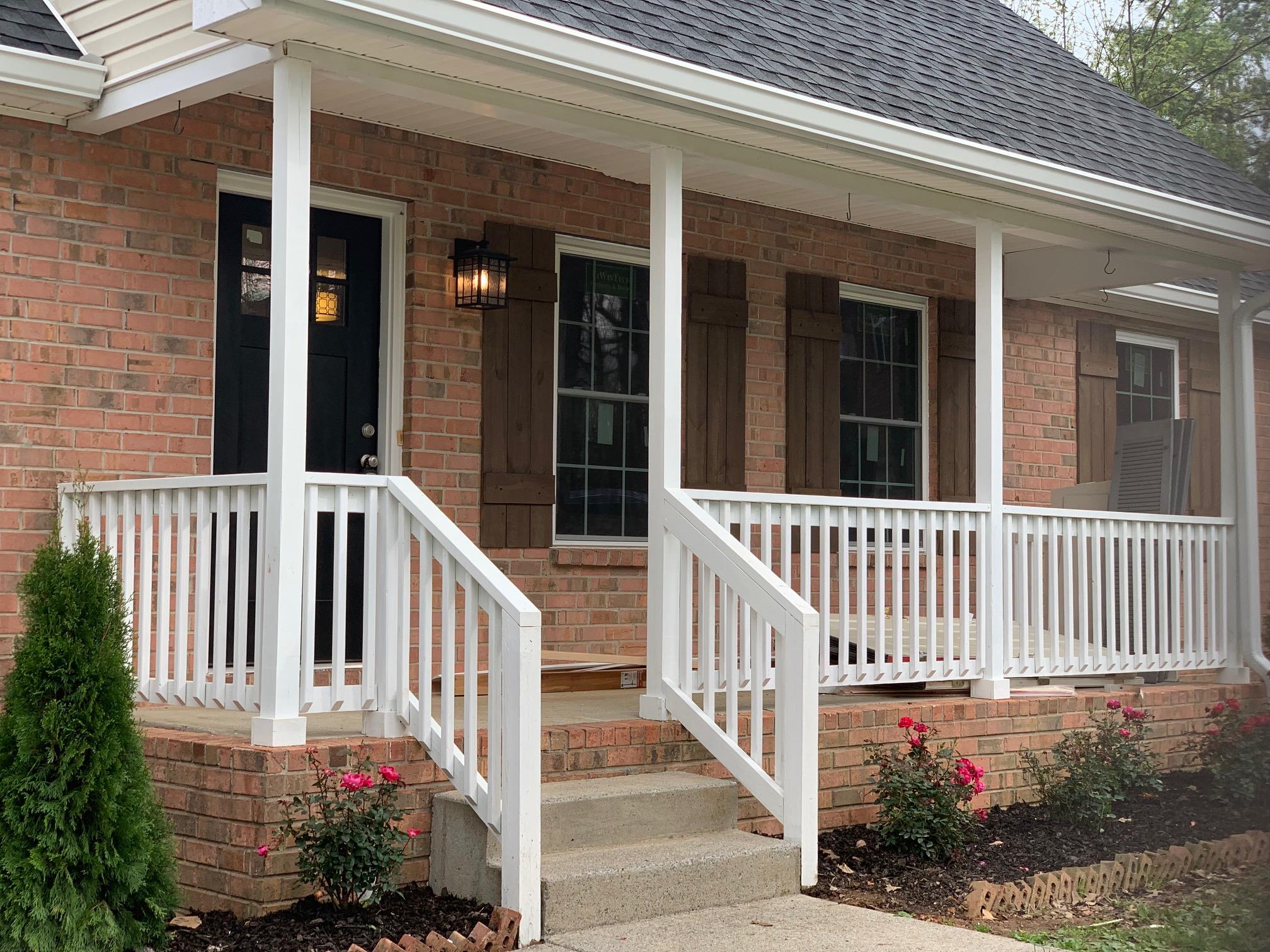 front view of a house with a porch