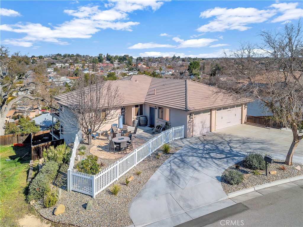 a view of a house with a patio