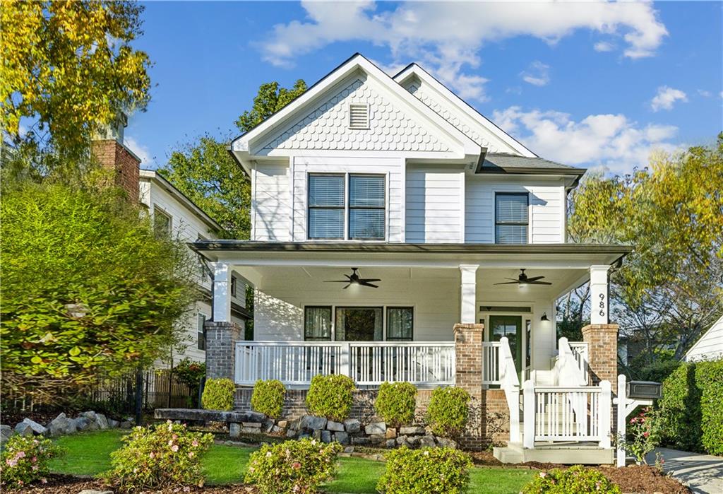 front view of a house with a small yard