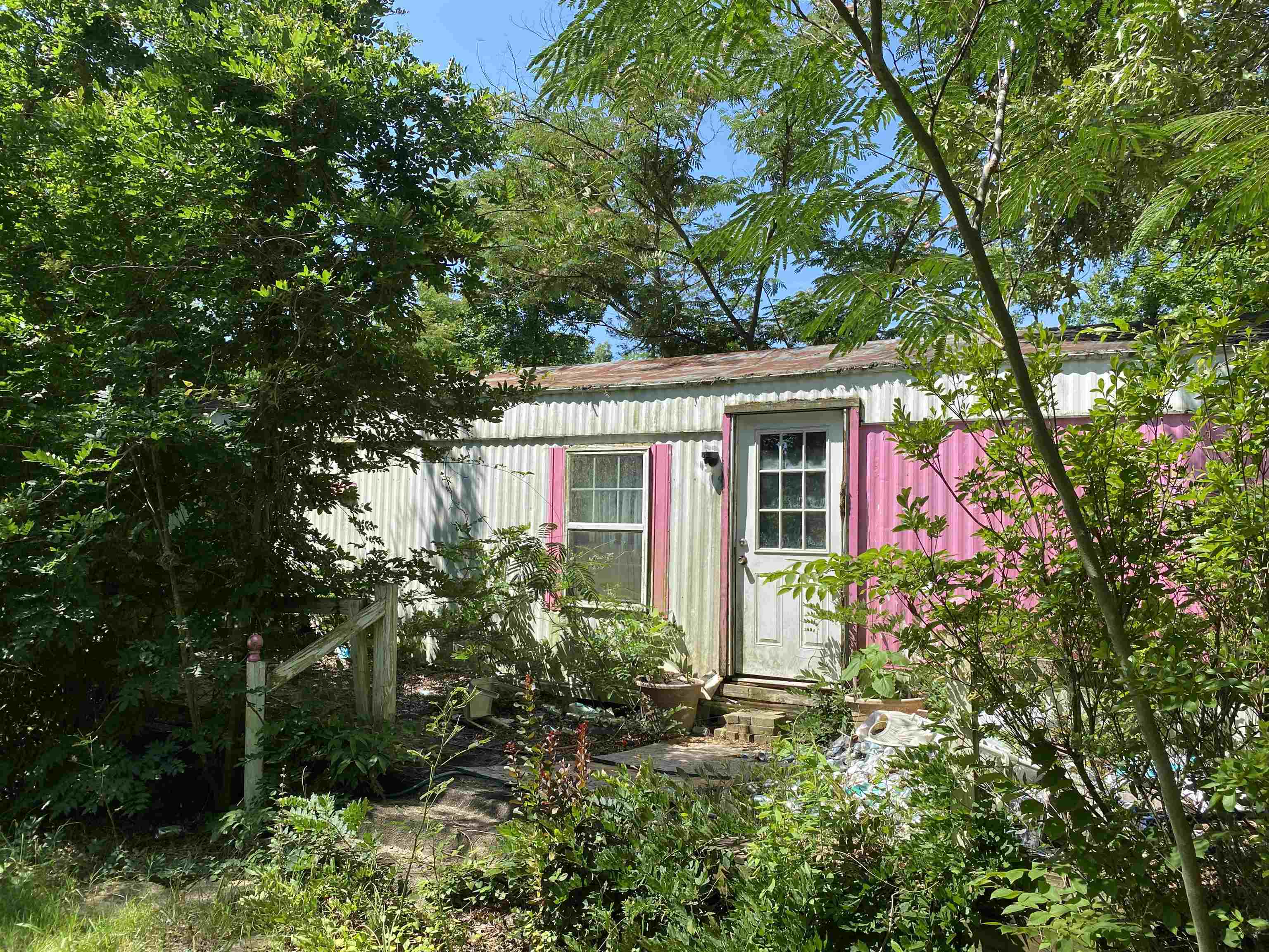 front view of a house with a tree