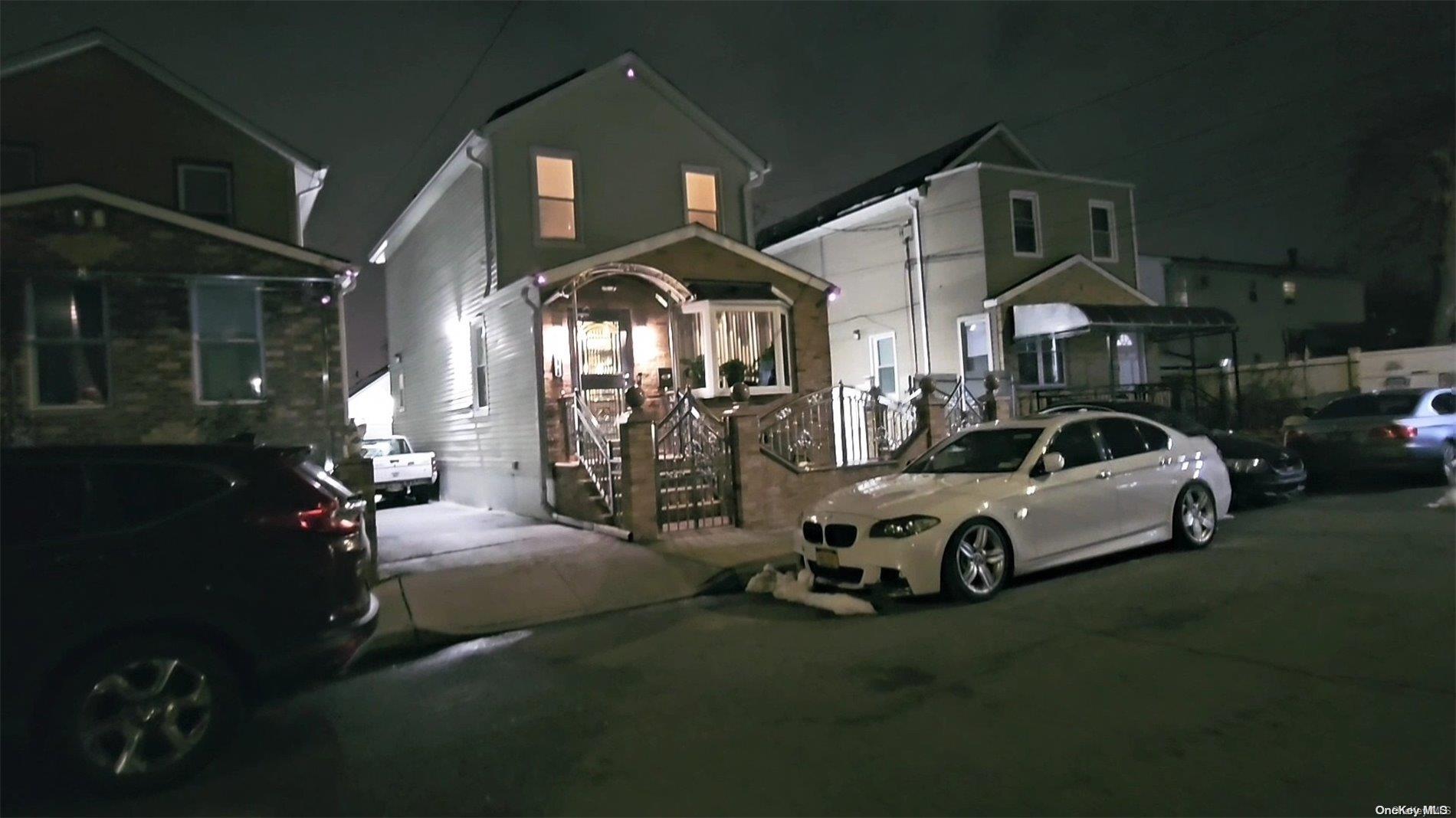 a car parked in front of the house