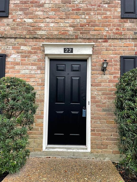 a view of front door of house