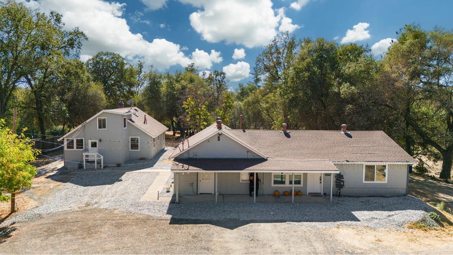 4270 El Dorado Road, original home on left, guest home on right.