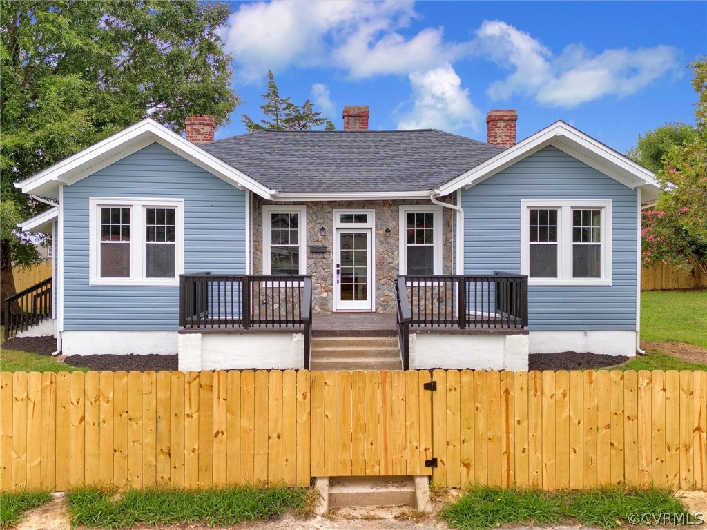 front view of house with a yard