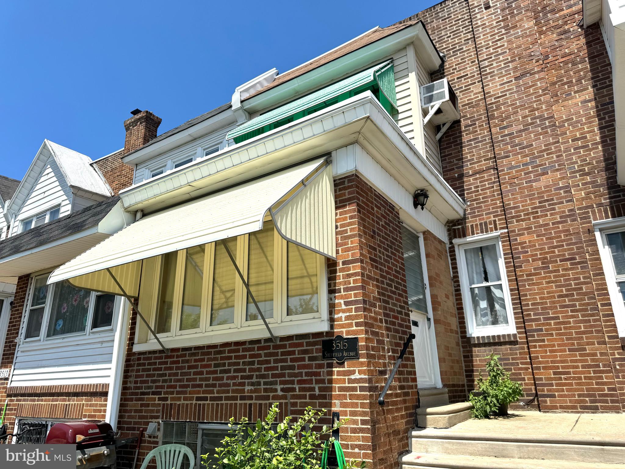 a front view of a house