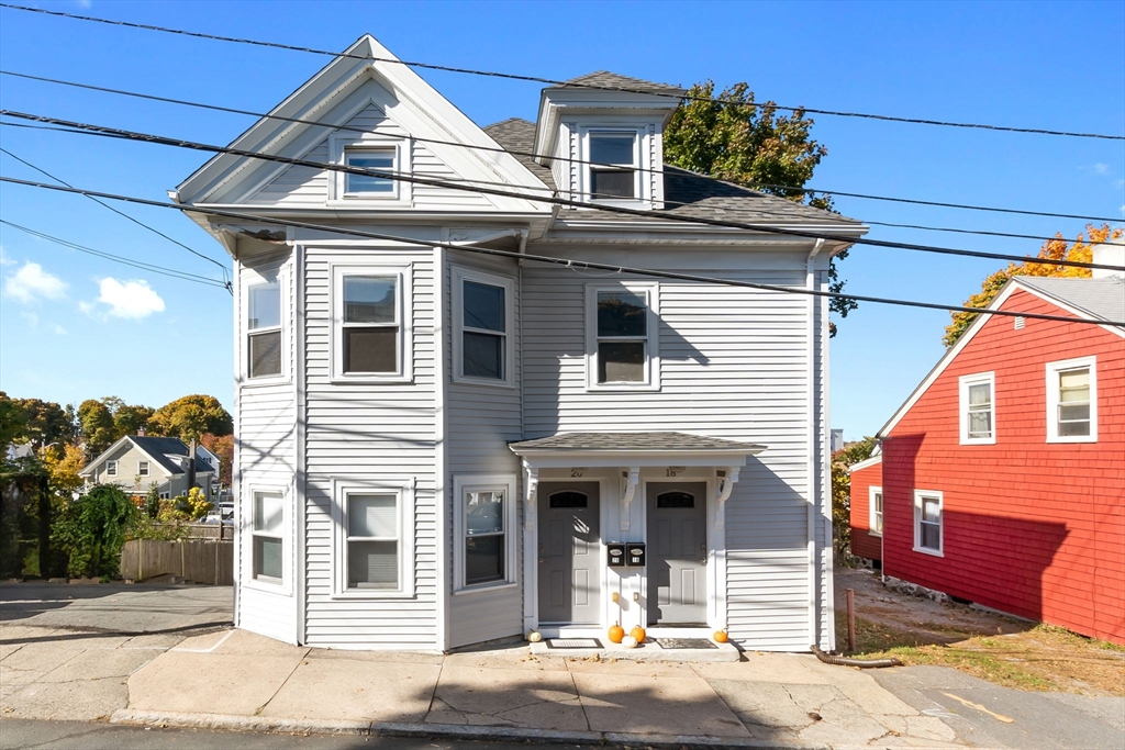 a front view of a house