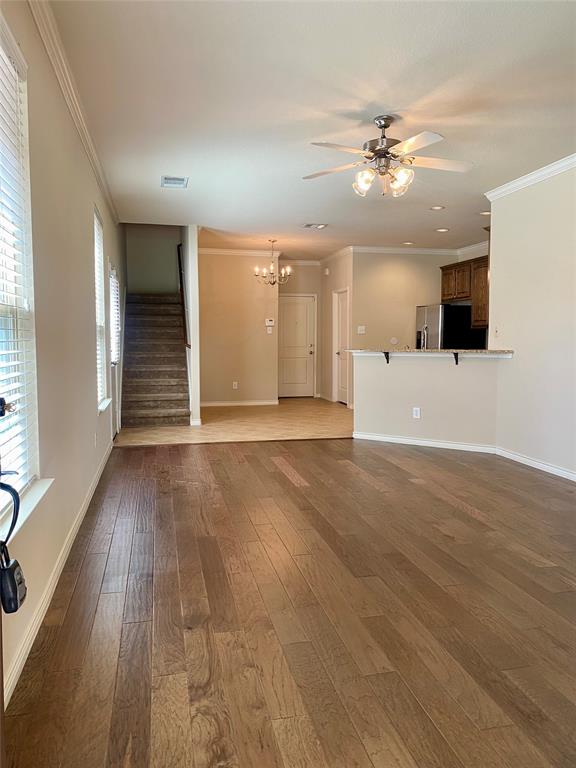 a view of a livingroom with a flat screen tv