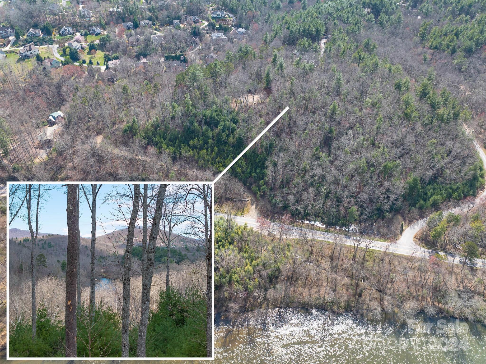 a view of a forest from a balcony