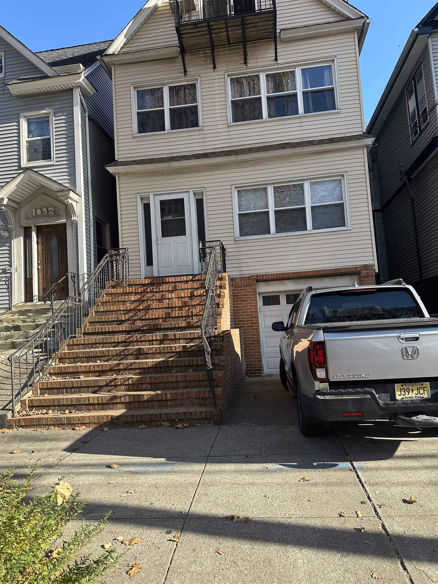 a car parked in front of a building