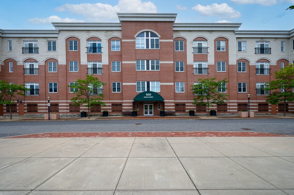 a front view of multiple houses