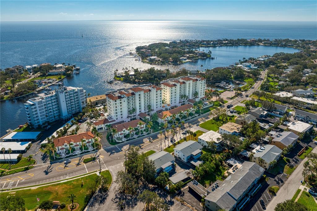 an aerial view of multiple house