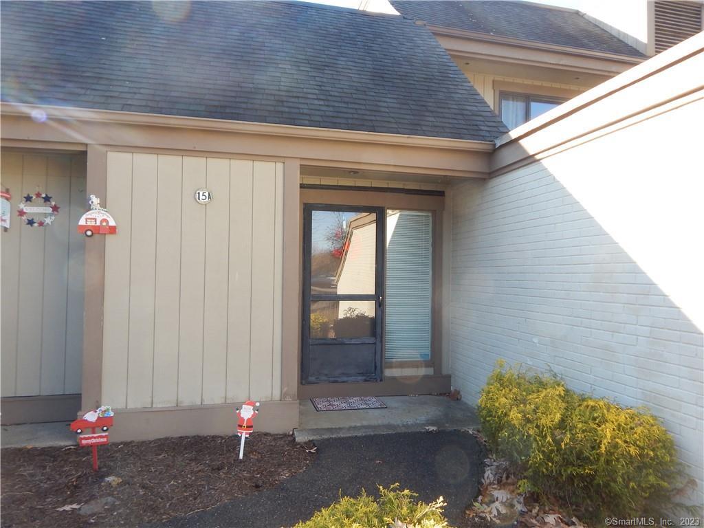 a view of porch with seating space