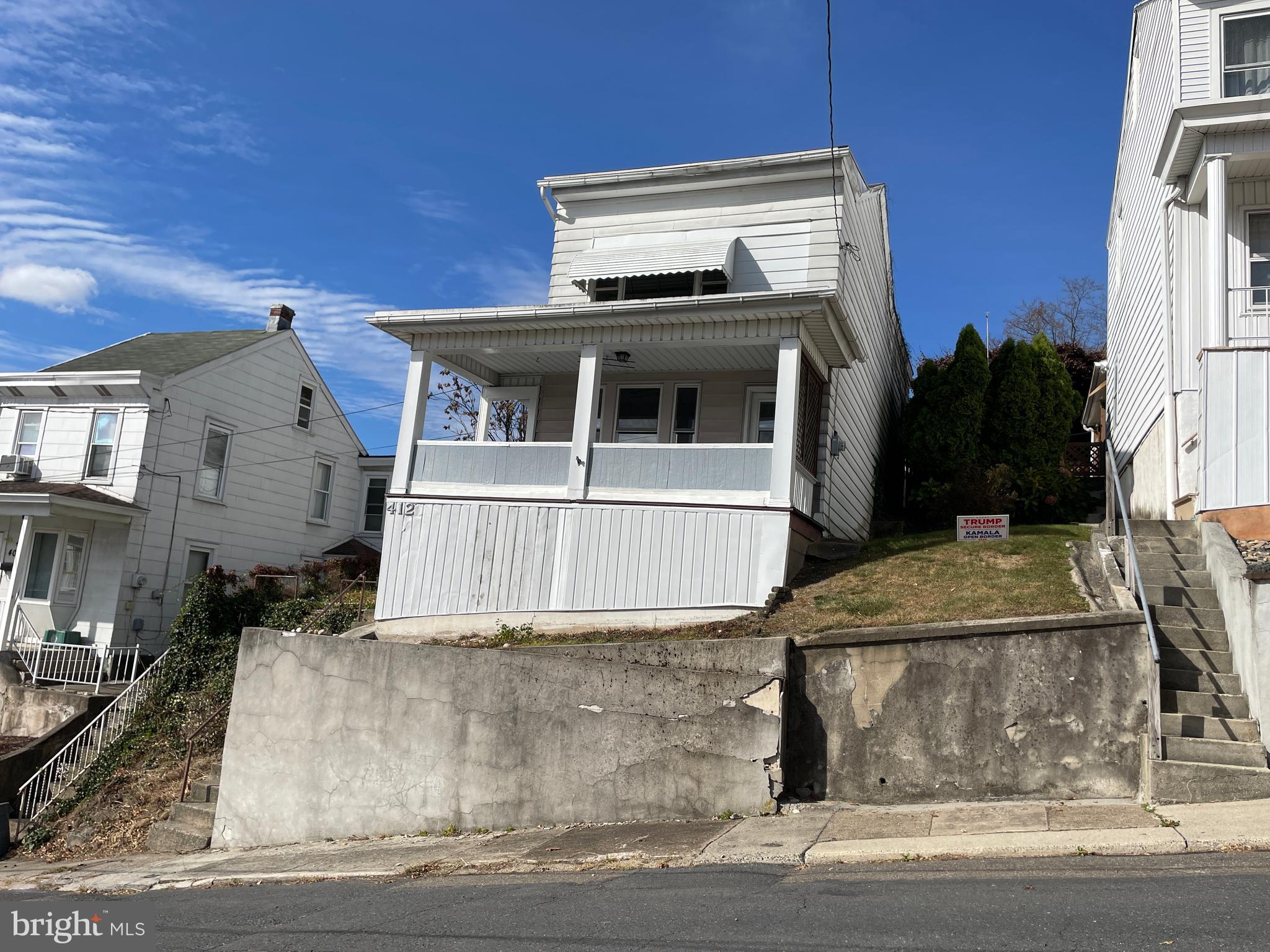 a view of a house with a door