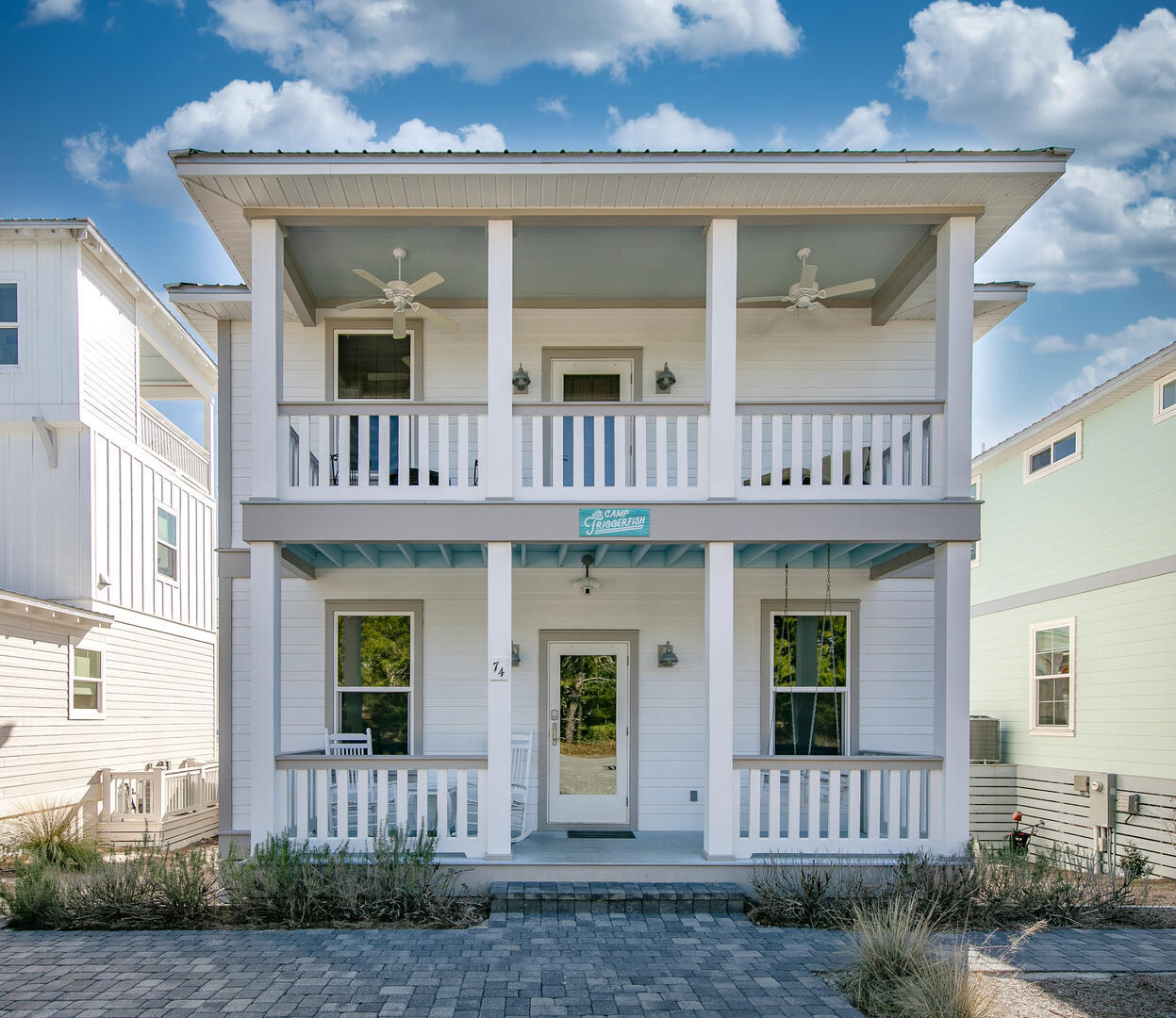 a front view of a house with a porch