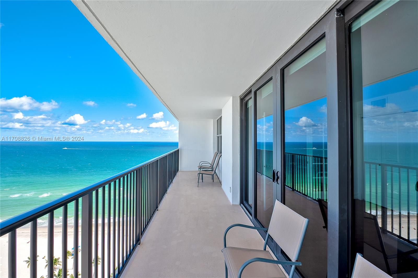 a view of a balcony