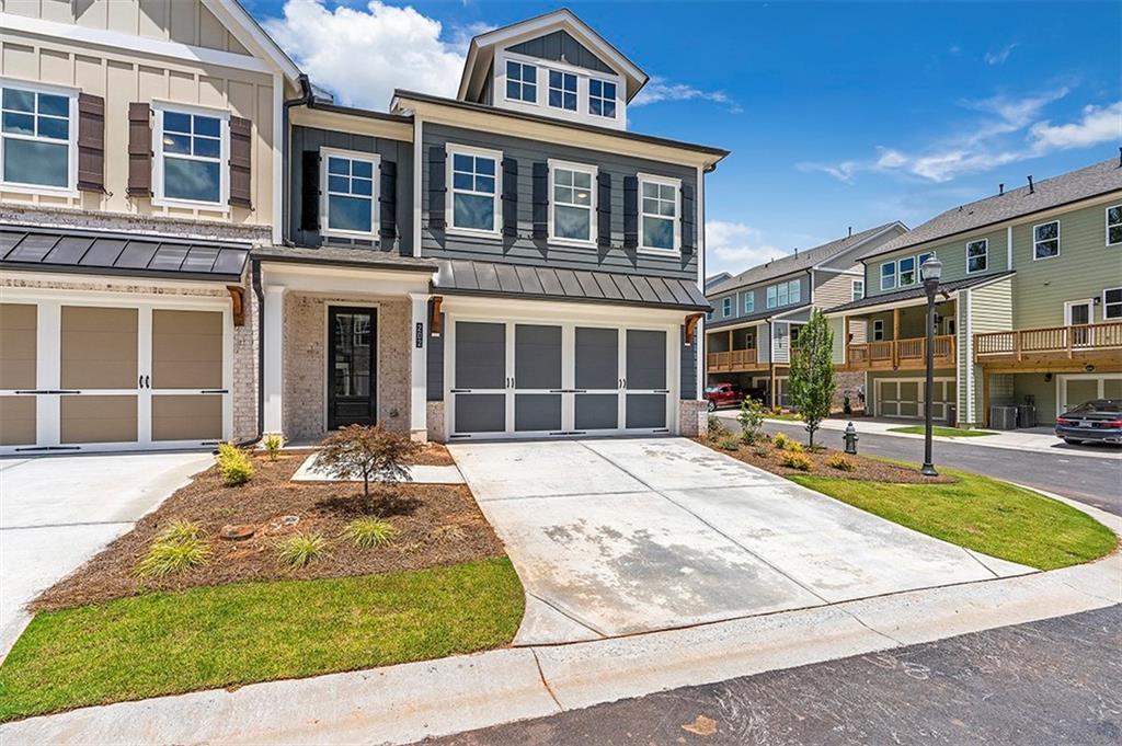 a house view with a outdoor space