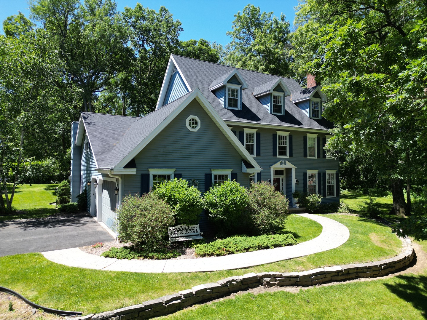 a aerial view of a house