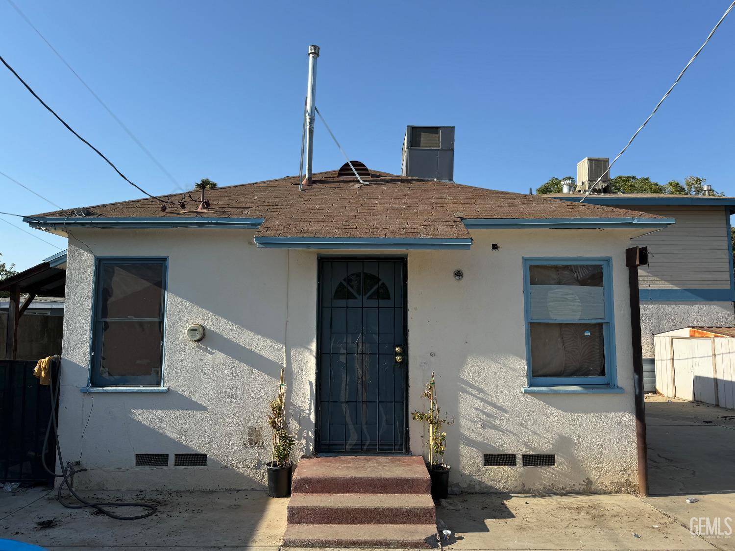 a front view of a house