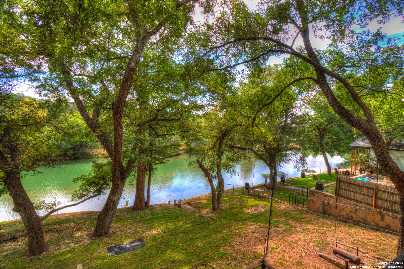 a view of an outdoor space with a lake view