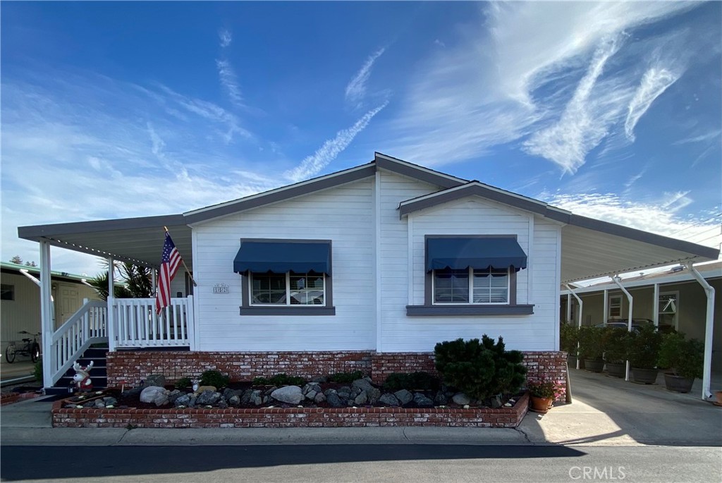 a front view of house