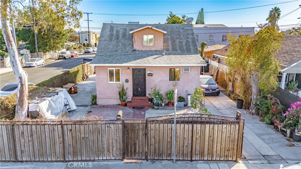 an aerial view of multiple house