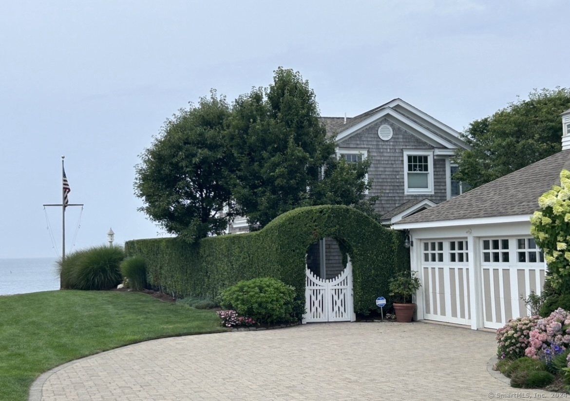 a house view with a garden space