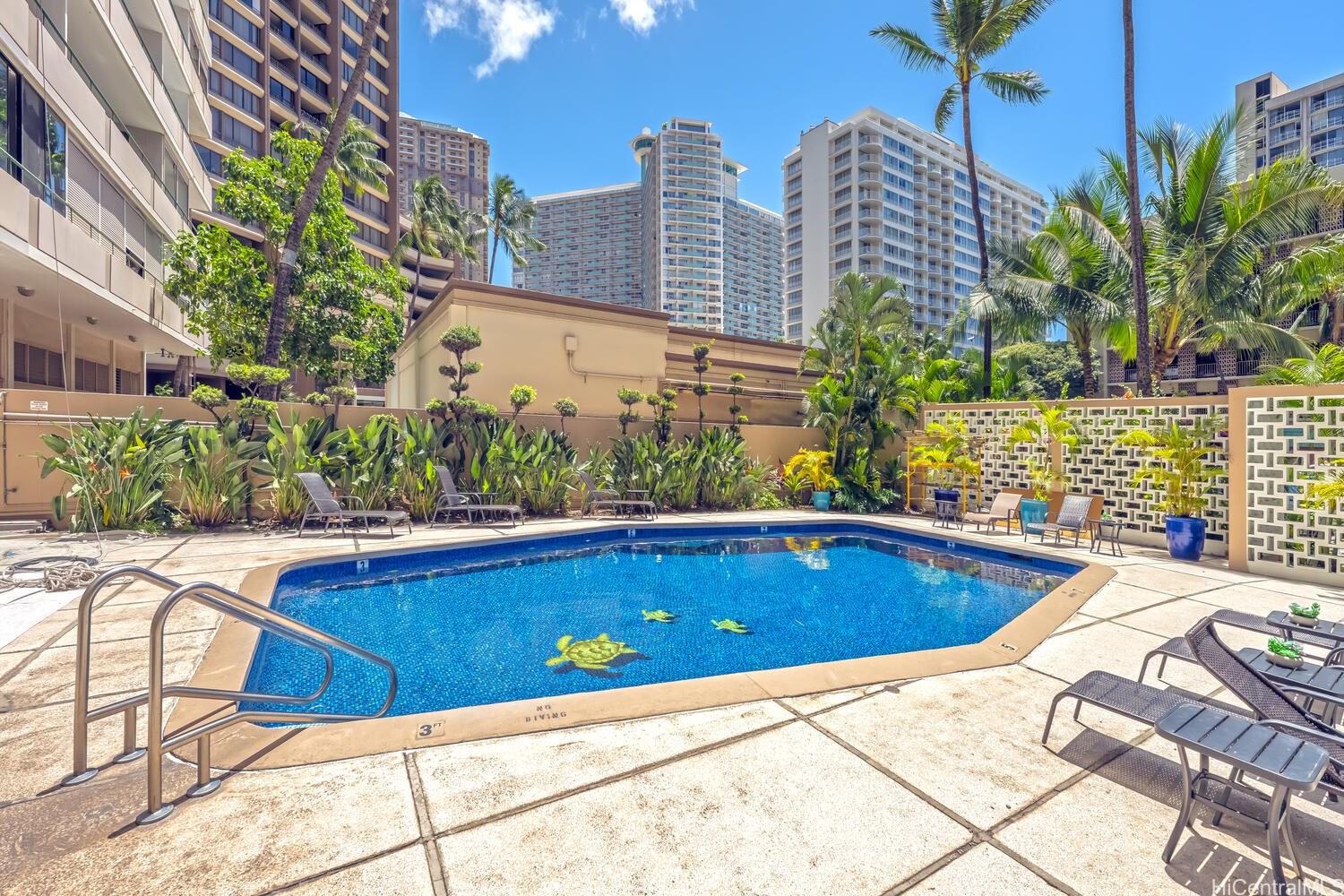 a view of outdoor space with swimming pool