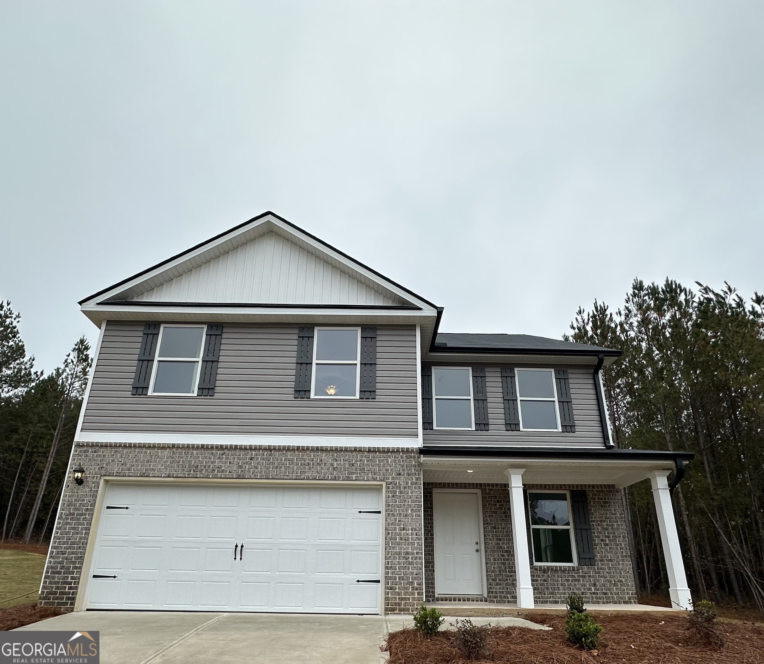 a front view of a house