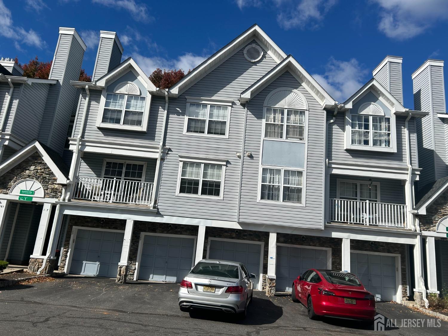 a car parked in front of a house