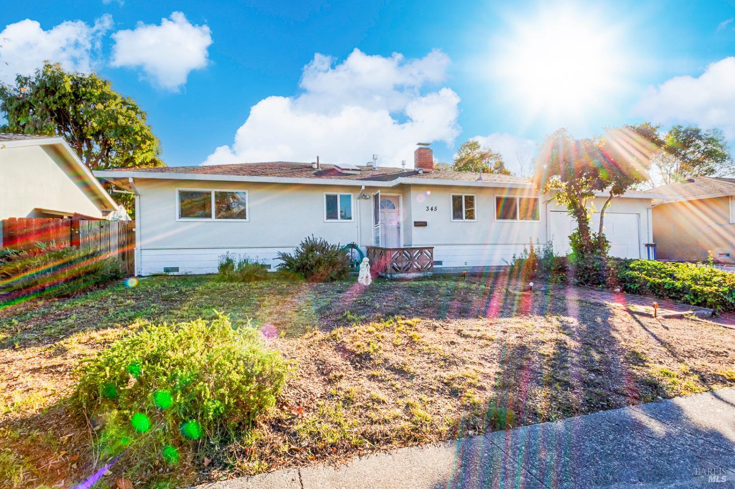 front view of house with a yard