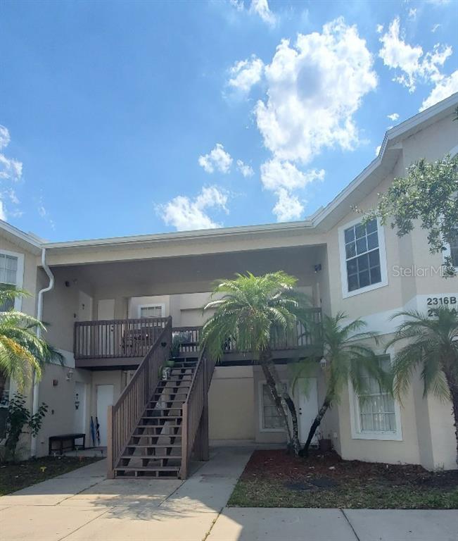 a view of a house with a patio