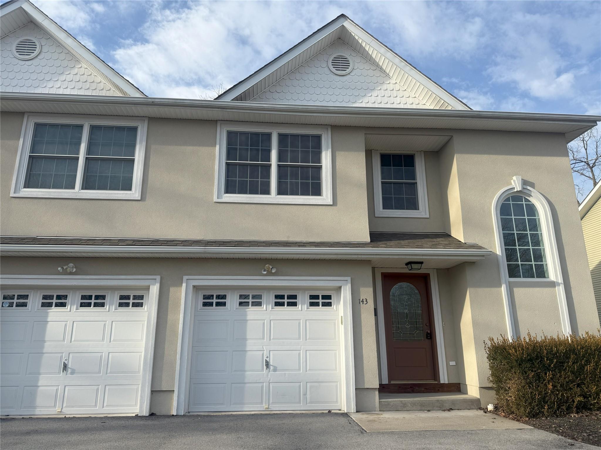 a front view of a house