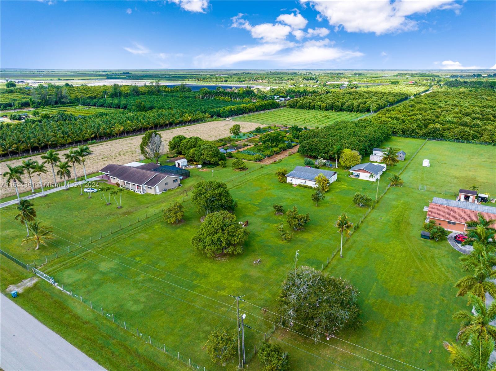 a view of a lake with a big yard