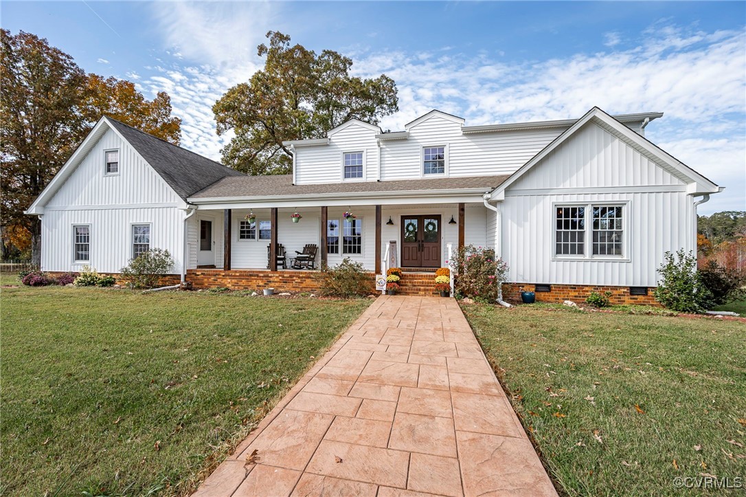 Exterior view, front of home