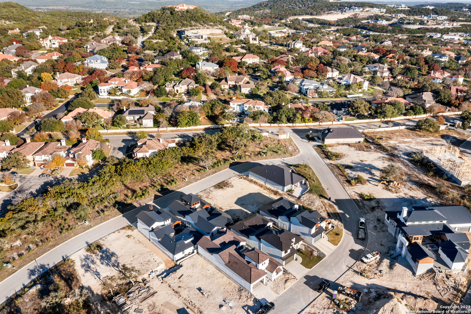 an aerial view of a city