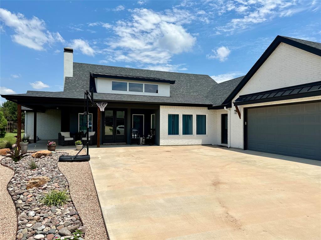 a view of a house with a patio