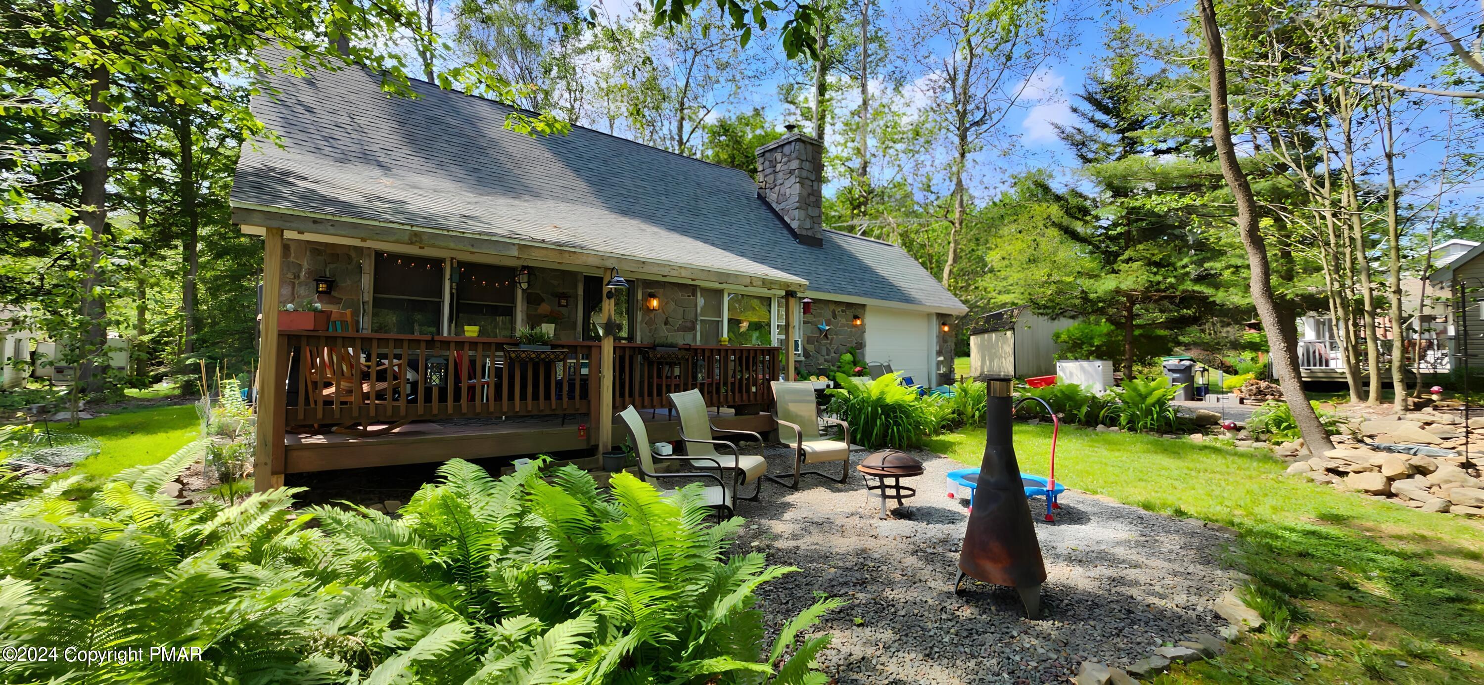 a view of a house with a garden