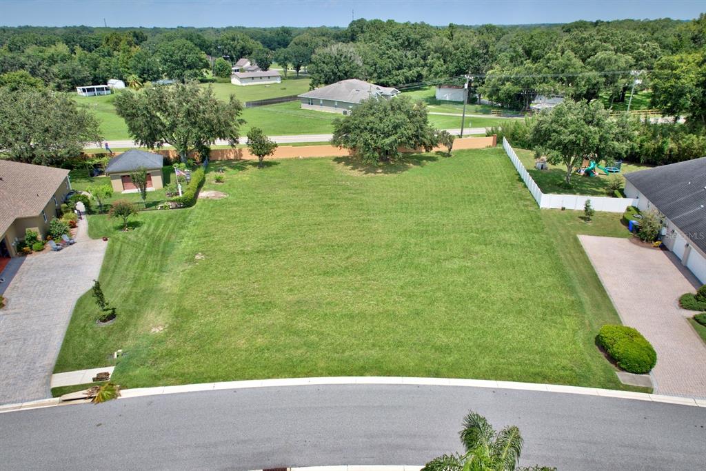 a view of a garden with a lake view