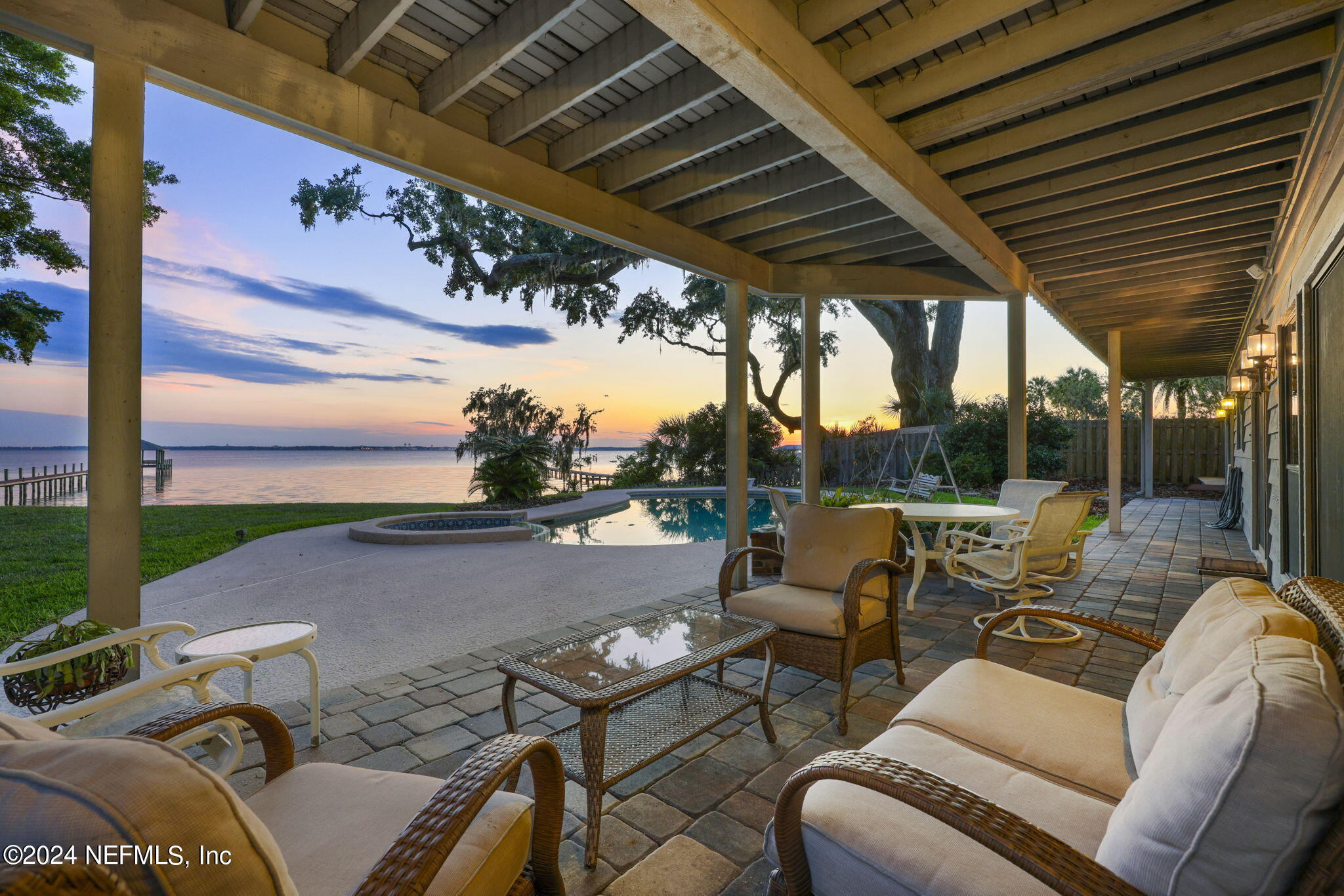 a outdoor space with patio lots of furniture