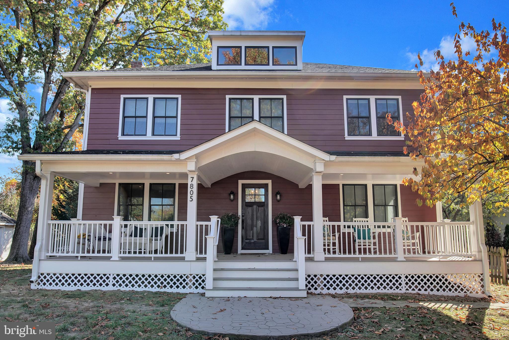 front view of a house with a porch