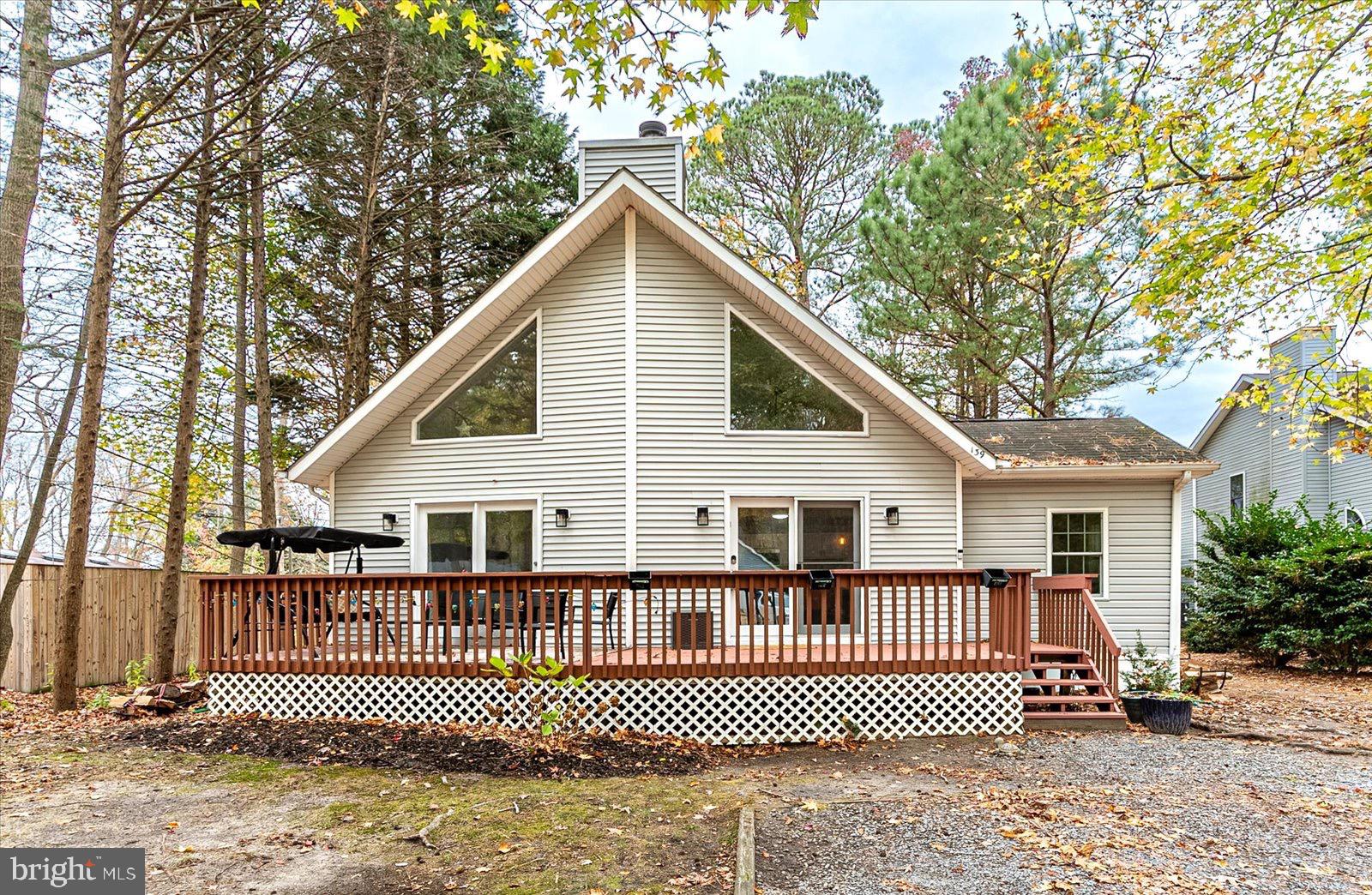 a view of a house with a deck