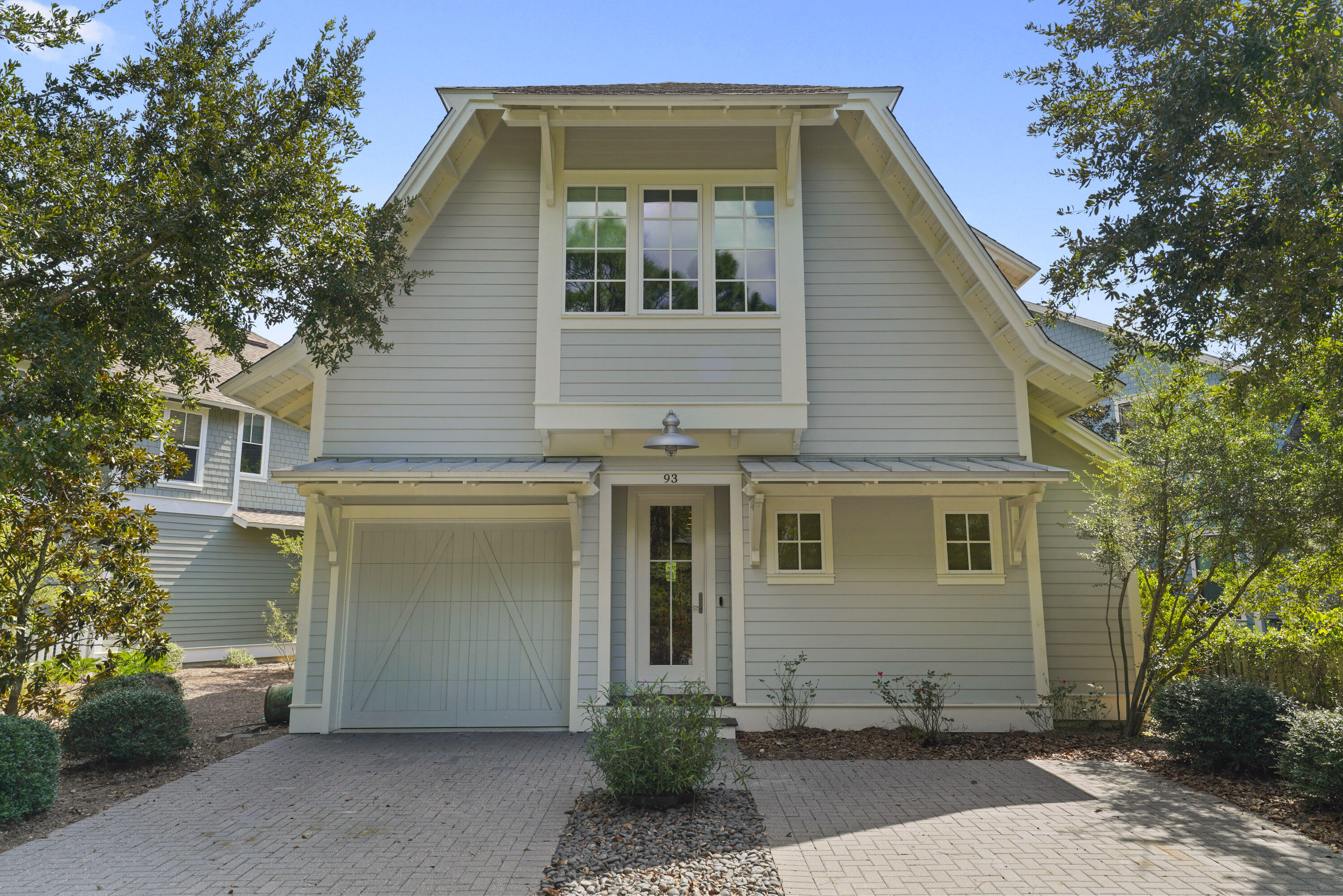 a front view of a house