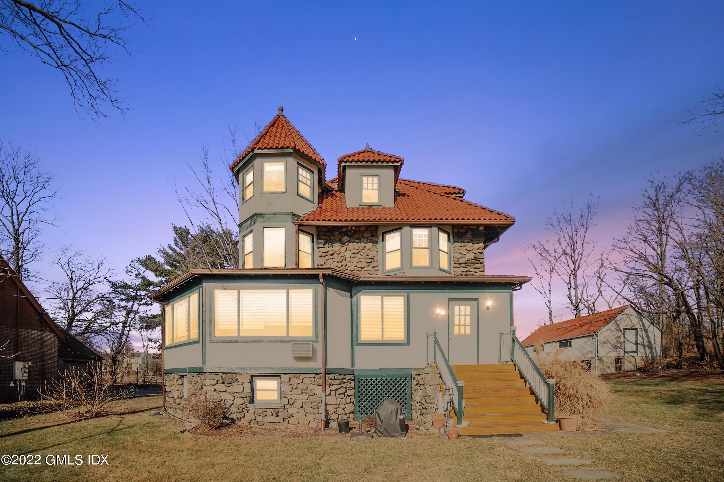 a front view of a house