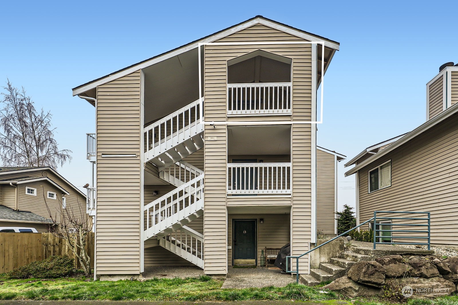 a front view of a house