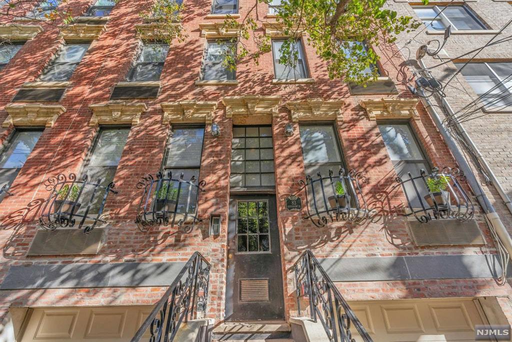 front view of a brick building