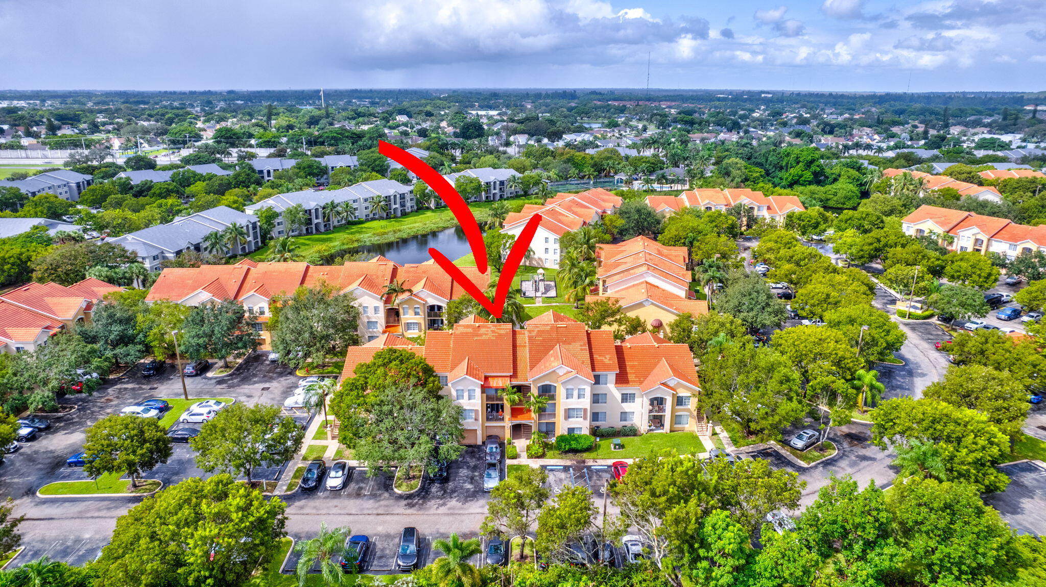 an aerial view of multiple house